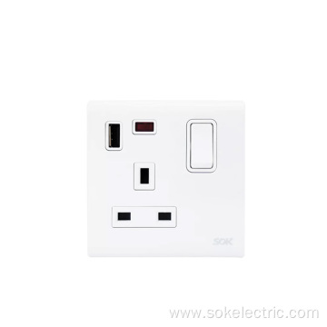 Best Price Double Pole Switched Bs Outlet With Indicator